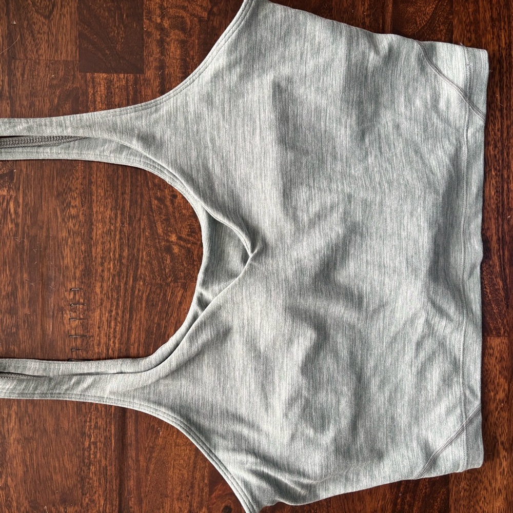 lululemon athletica Heathered Light Gray Sport Crop Top